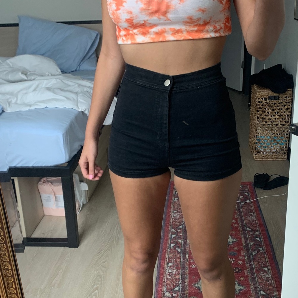 Black American apparel high rise shorts